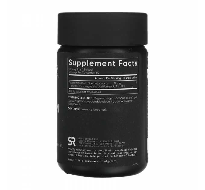 Astaxanthin 12mg - 60 softgels