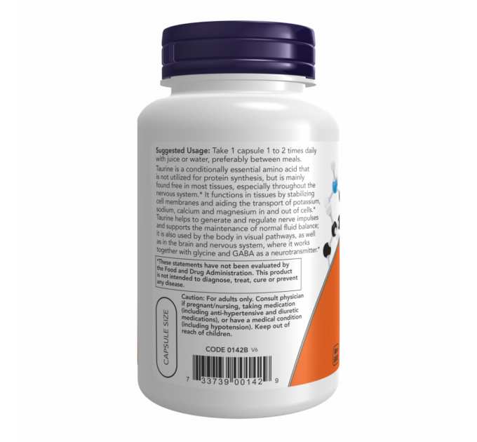 Taurine 1000mg - 100 vcaps