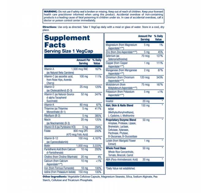 Once Daily Woman Multi-Vitamin - 90 vcaps