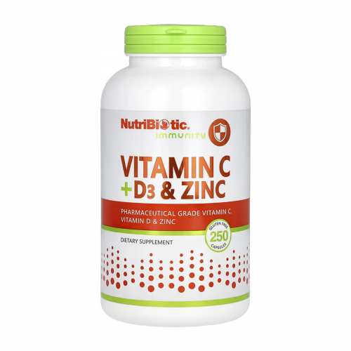 Vitamin C + D3 & Zinc - 250 caps (Пошкоджена банка)