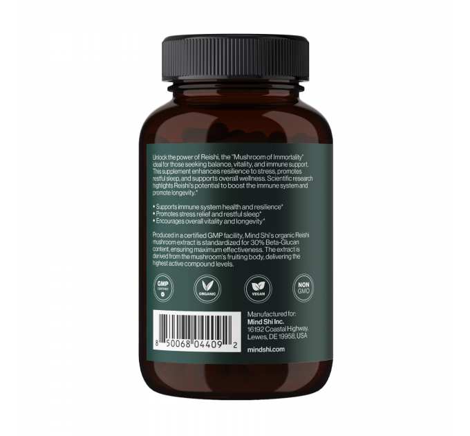 Reishi Mushroom 1000 mg - 60 vegcaps