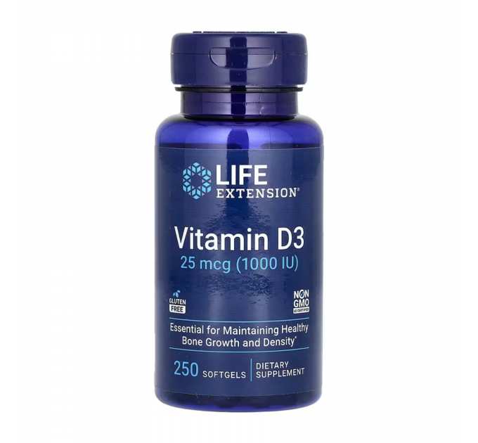 Vitamin D3 25 mcg (1000 IU) - 250 softgels