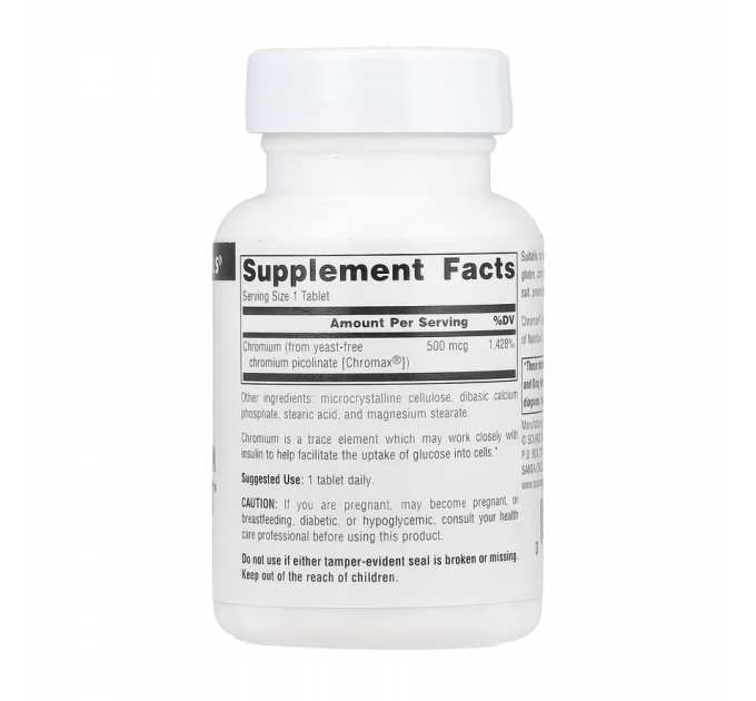 Ultra Chromium Picolinate 500™ 500 mcg - 60 tabs