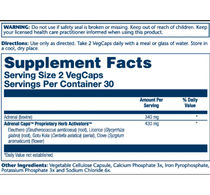 Adrenal 170mg - 60 vcaps