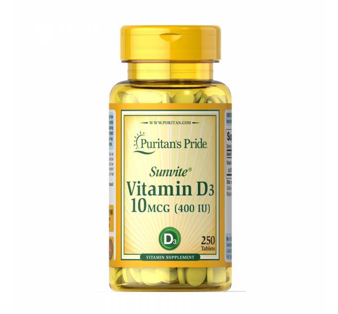 Vitamin D3 10 mcg (400 IU) - 100 tabs