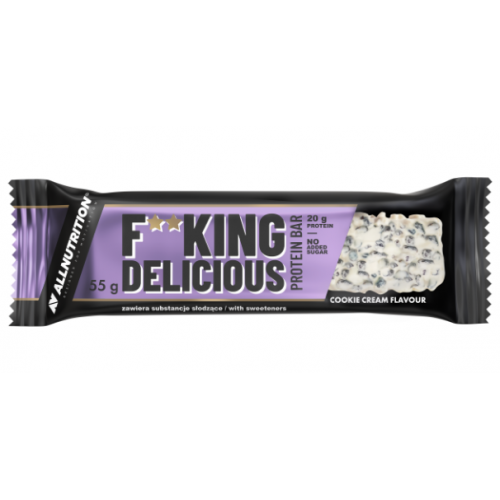 F**king delicious Protein Bar - 15x55g White Chocolate Cookies cream