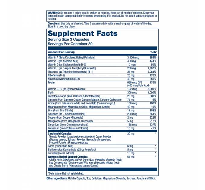 Women's Golden Multi-Vitamin - 90 vcaps