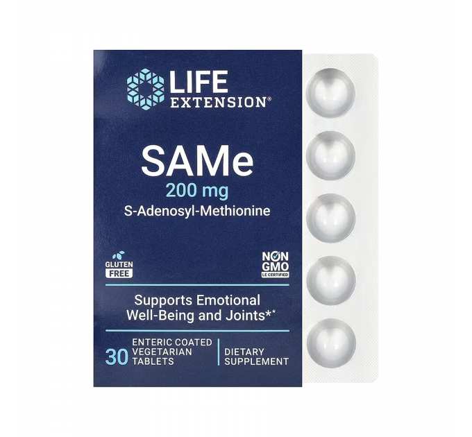 SAMe 200mg - 30 enteric-coated vegetarian tabs