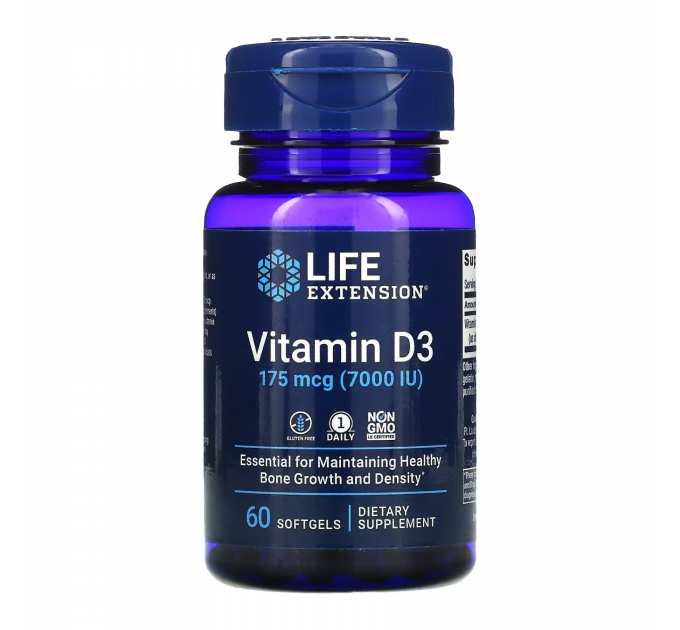 Vitamin D3 175 mcg (7000 IU) - 60 softgels