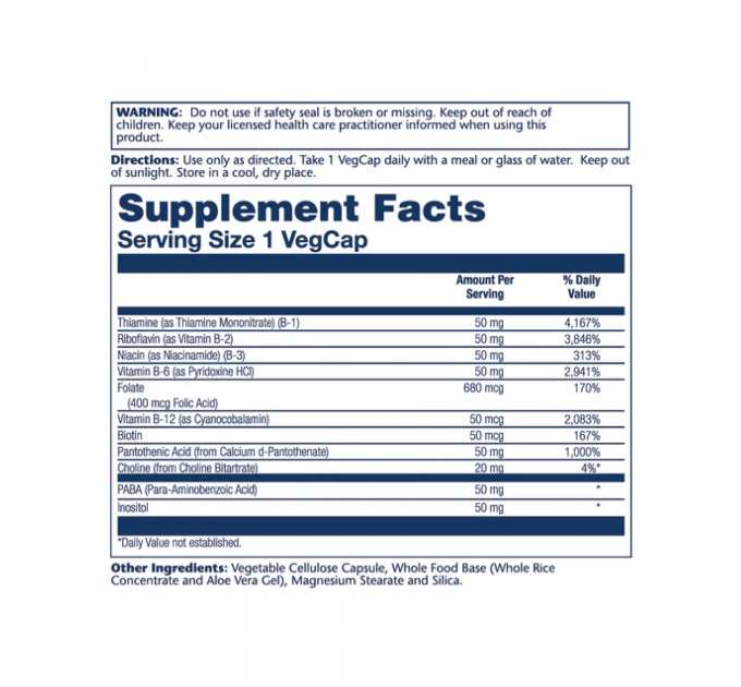Vitamin B-Complex 50 50mg - 100 vcaps