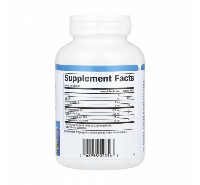 Wild Alaskan Salmon Oil 1000mg - 90 softgels