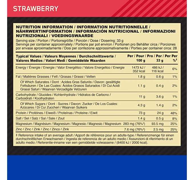 Casein - 924g Strawberry