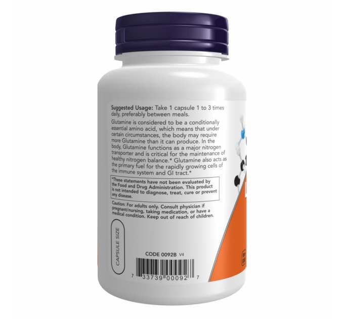 L-Glutamine 500mg - 120 vcaps