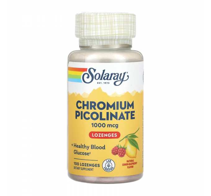 Chromium Picolinate 1000mcg - 100 lozenges Lemon-Raspberry