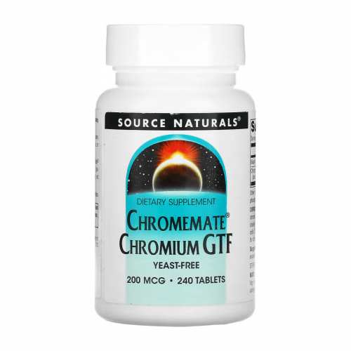 ChromeMate® Chromium GTF 200 mcg, Yeast Free - 240 tabs (Пошкоджена банка)