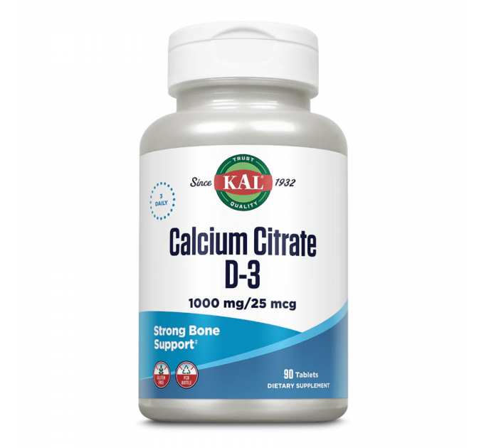 Calcium Citrate D3 1000mg - 90 tabs