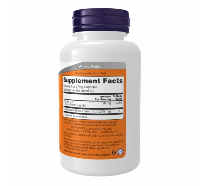 L-Methionine 500mg - 100 caps