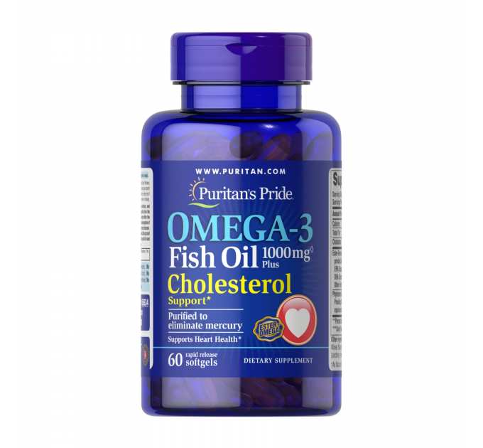 Omega-3 Fish Oil Plus Cholesterol Support - 60 softgels