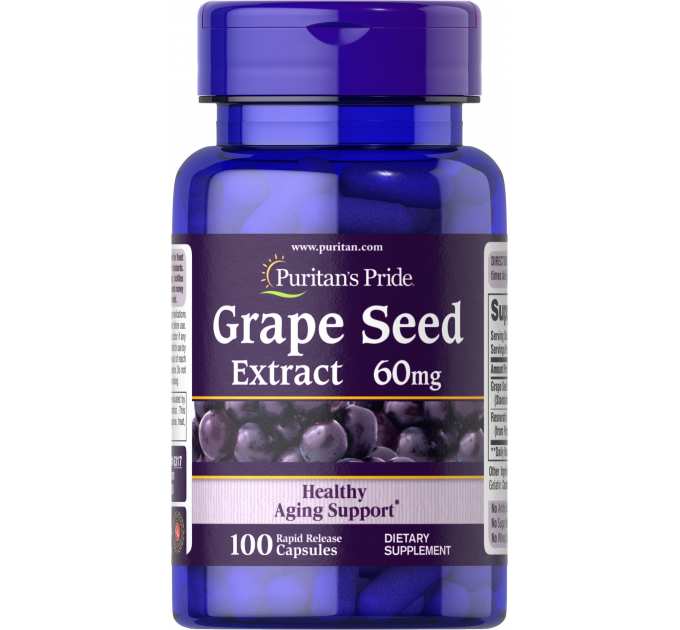 Grape Seed Extract 60 mg with Resveratrol 30mcg - 100 capsules