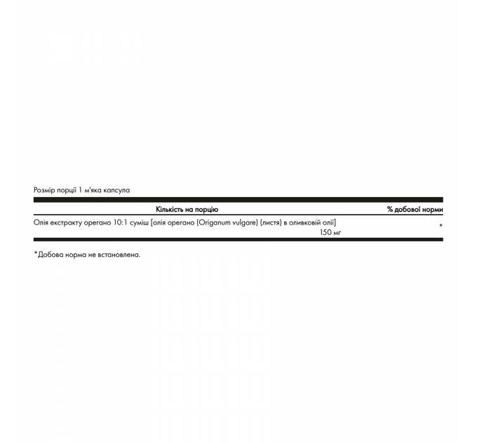 Oregano Oil 10:1 Extract 150mg - 120 softgels