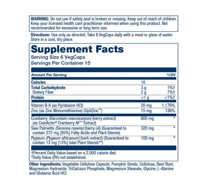 Pygeum & Saw Palmetto w/CranActin - 90 vcaps