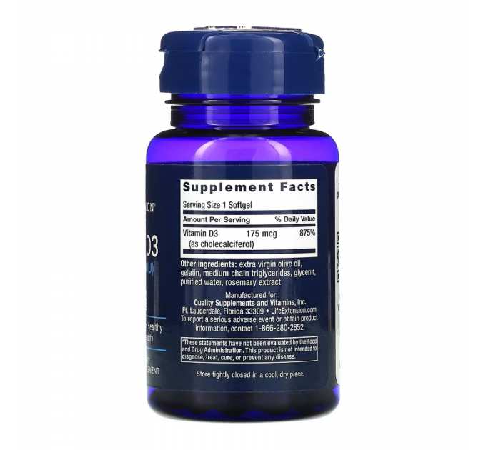 Vitamin D3 175 mcg (7000 IU) - 60 softgels