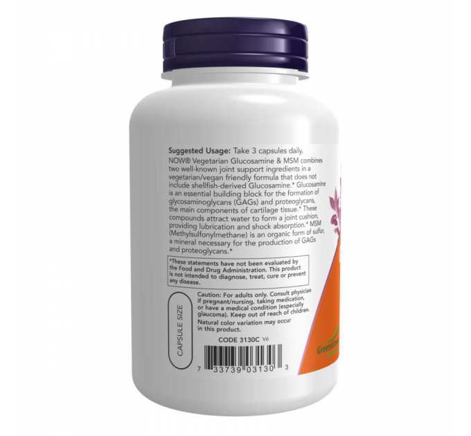 Veg Glucosamine & MSM 500/500 - 120 vcaps