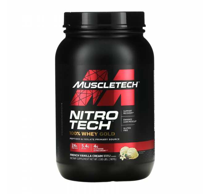 Nitro Tech 100% Whey Gold - 908g French Vanilla Cream