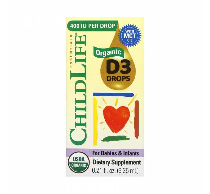 Organic Vitamin D3 Drops - 6.25 ml