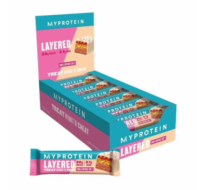 Layered Bar - 12x60g Vanilla Birthday Cake