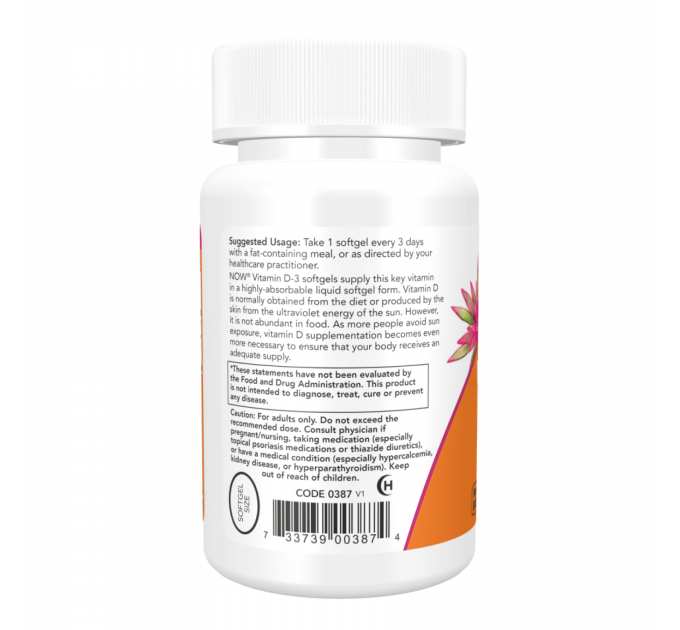 Vitamin D-3 10000 IU - 30 softgels