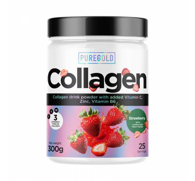 Collagen - 300g Strawberry ith Strawberry pieces