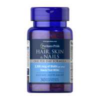 Hair Skin Nails (One perday formula) 2500 mcg of Biotin - 30 Softgels