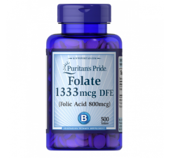 Folate 1333mcg DFE (Folic Acid 800 mcg) - 500 tabs