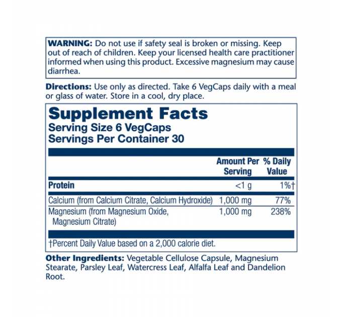 Cal-Mag Citrate - 180 veg caps