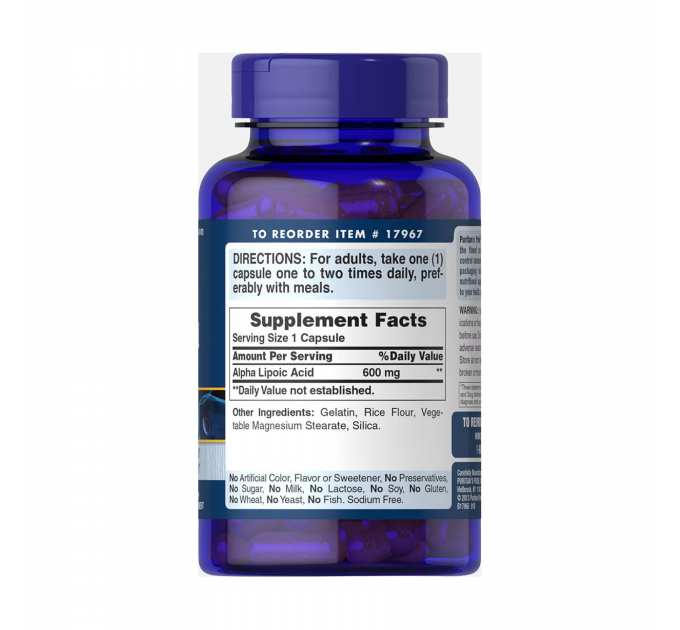 Alpha Lipoic Acid 600mg - 60 caps