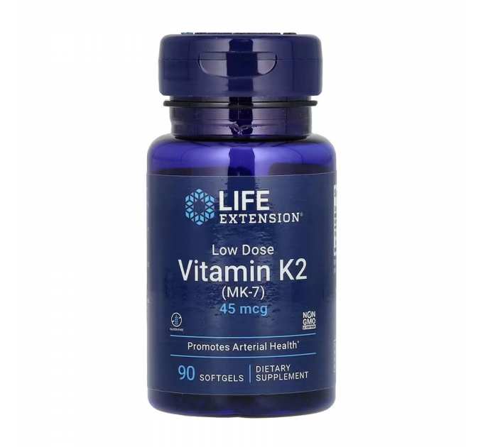 Low Dose Vitamin K2 45 mcg - 90 softgels