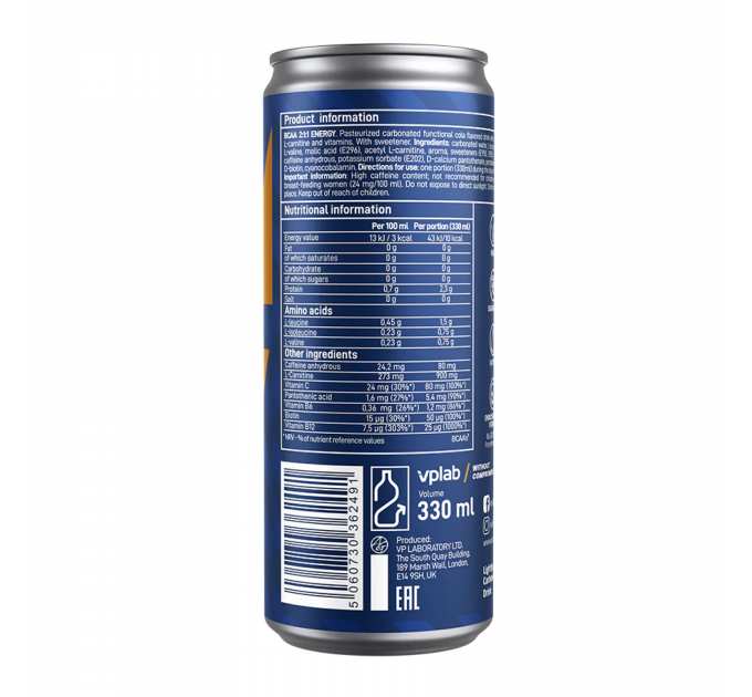 BCAA Energy 2:1:1 - 330ml Cola