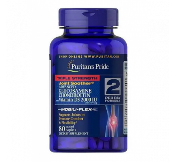 Triple Strength Glucosamine Chondroitin with Vitamin D3 - 80tabs
