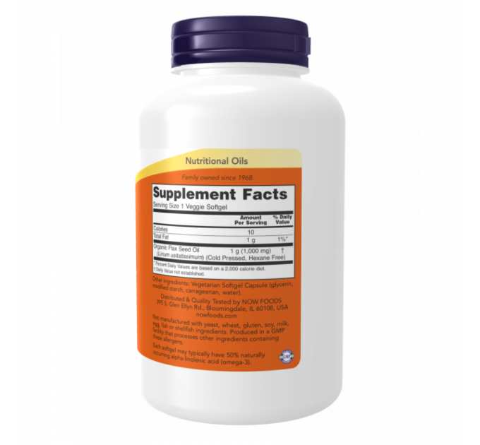 Flax Oil Org 1000mg - 120 vgels
