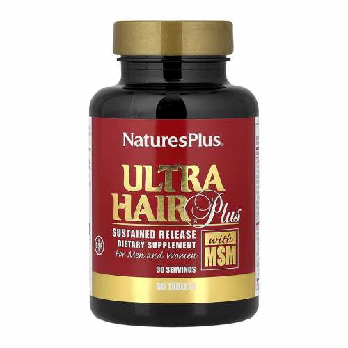 Ultra Hair Plus with MSM - 60 tabs (Пошкоджена банка) Ultra Hair Plus with MSM - 60 tabs (Пошкоджена банка)