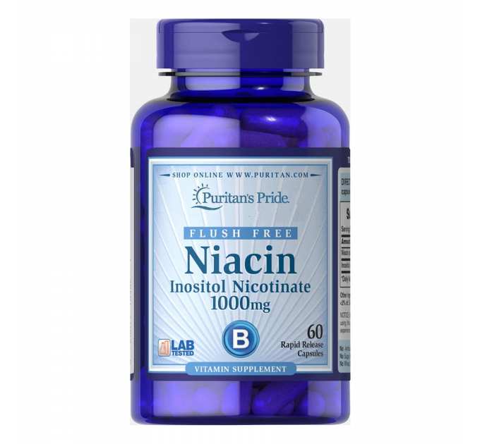 Flush Free Niacin Inositol Niccotinate 1000mg - 60 caps