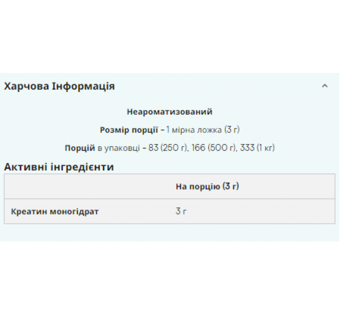 Creatine Monohydrate - 500g (Пошкоджена упаковка)