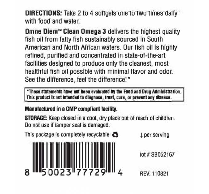 Clean Omega 3 - 120 Softgels