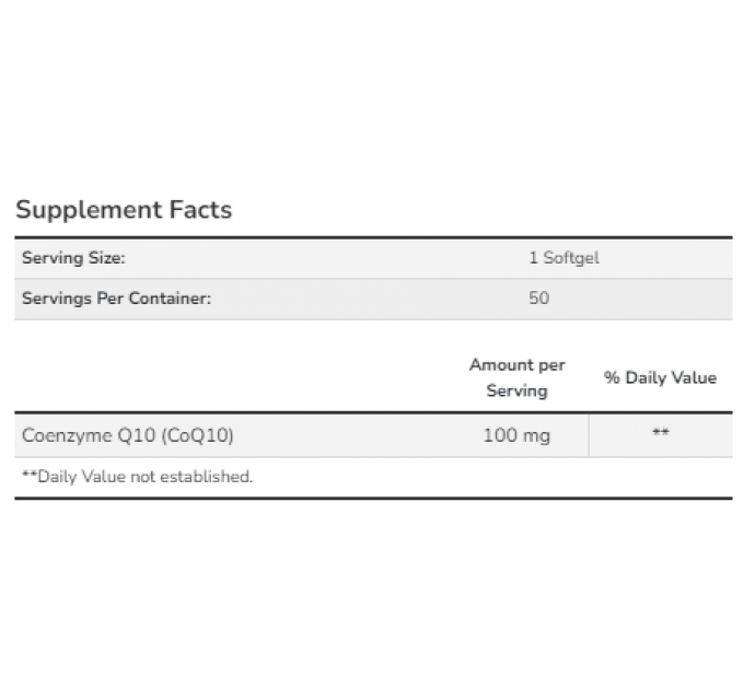 CoQ10 100mg - 50 sgels