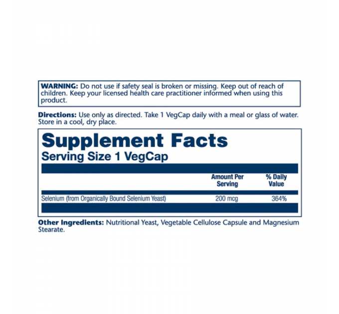 Selenium 200 200mcg - 100 vcaps