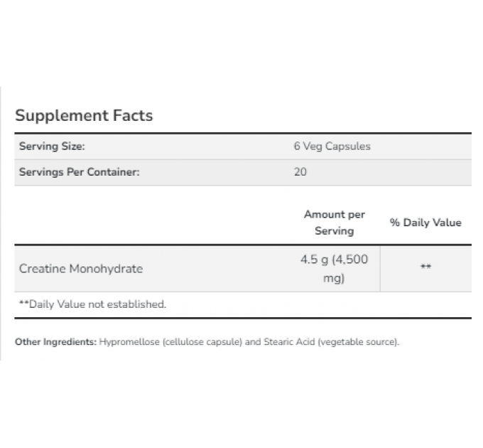 Creatine 750mg - 120 caps