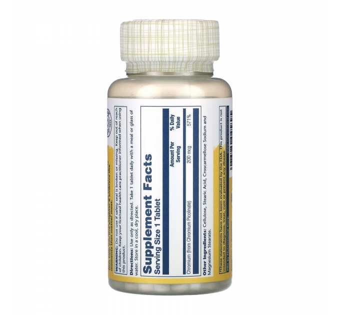 Chromium Picolinate 200mcg - 100 tabs