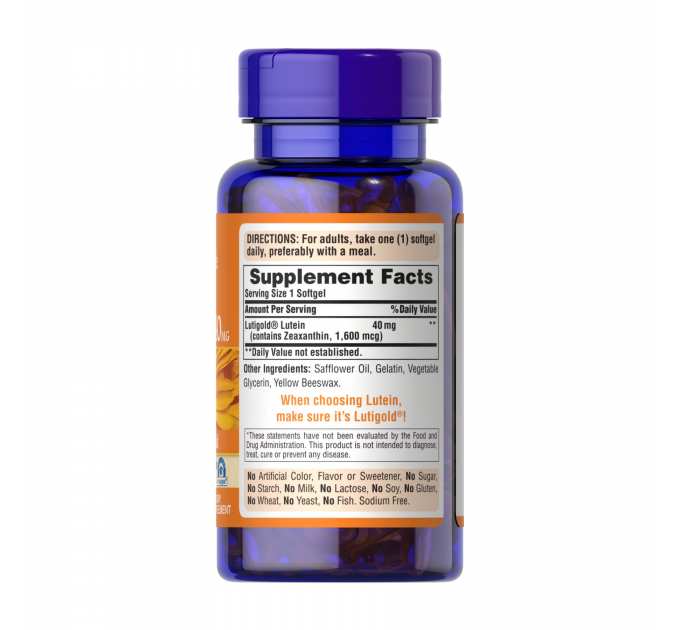 Lutein 40 mg with Zeaxanthin - 60 softgels