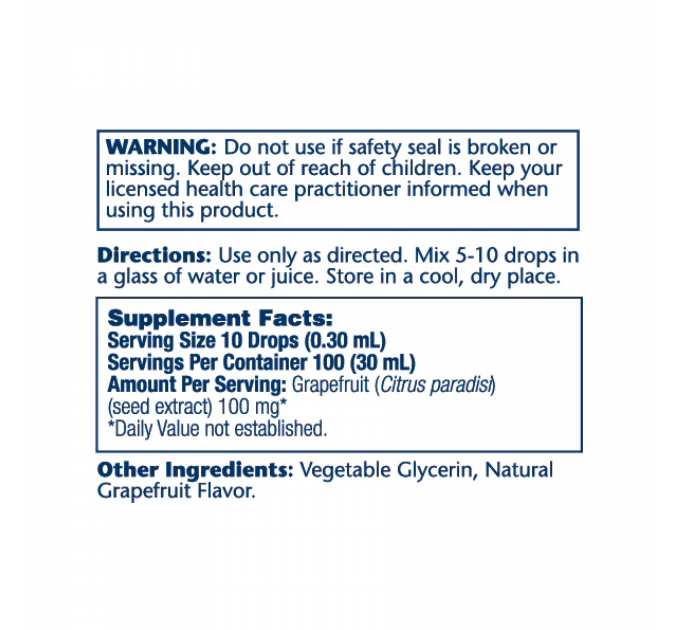 Grapefruit Seed Extract 100mg - 30ml